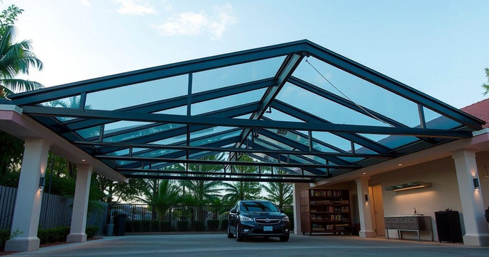 Telhado transparente para garagem: benefícios e dicas de instalação