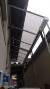 telhado de policarbonato transparente